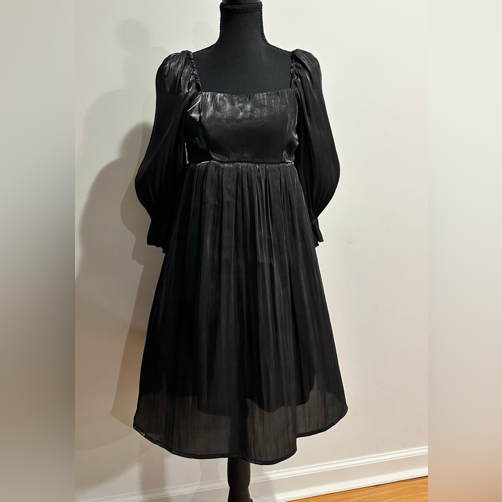 Blu Pepper Black Long Sleeve Dress